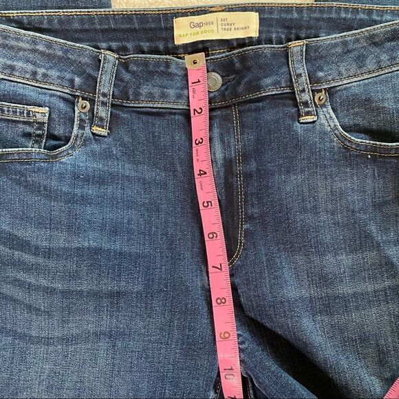 Gap 1969 Midrise Curvy True Skinny 33 Tall Jeans. NWT. - Picture 6 of 8